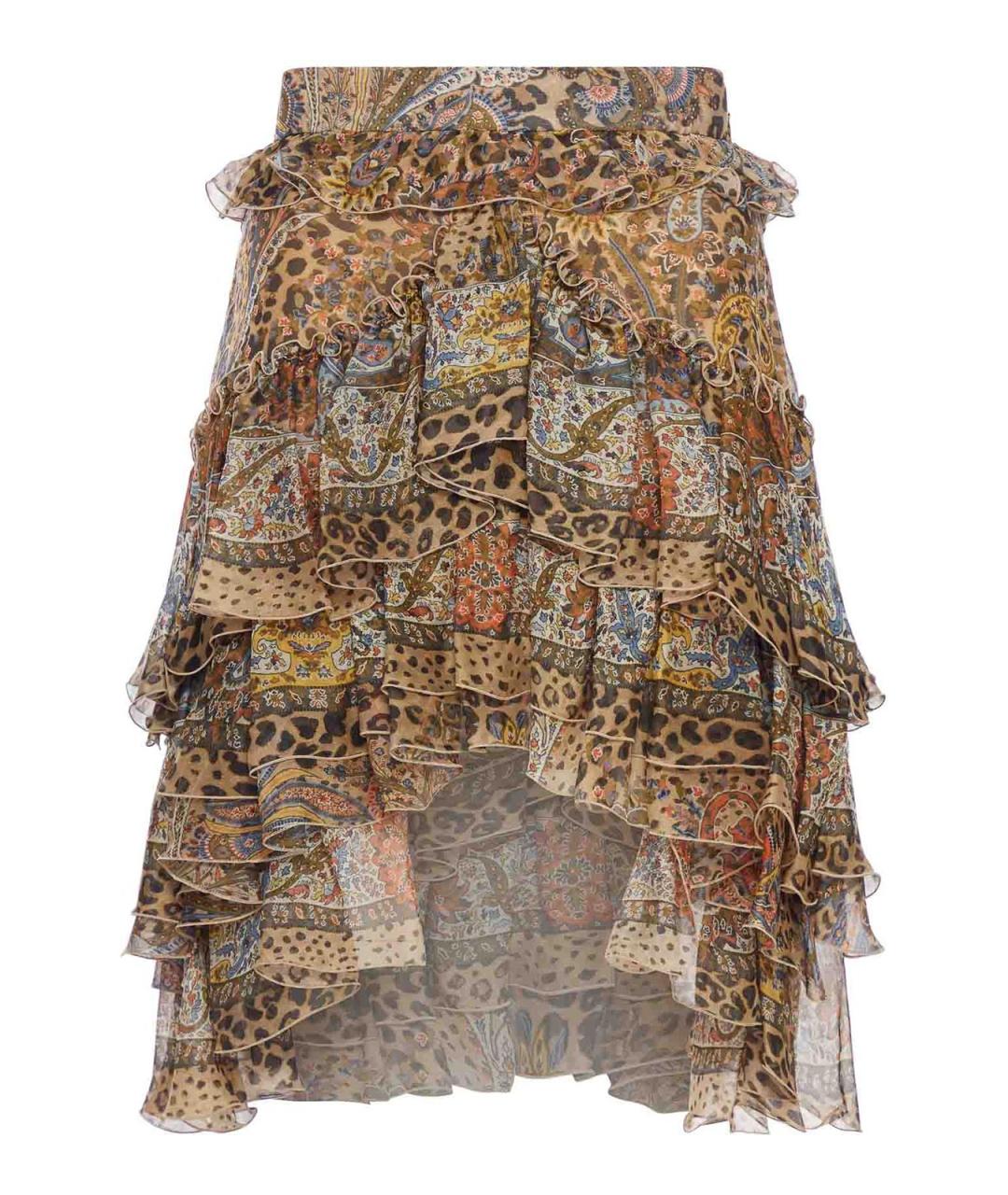 ETRO Мульти шелковая юбка мини, фото 1