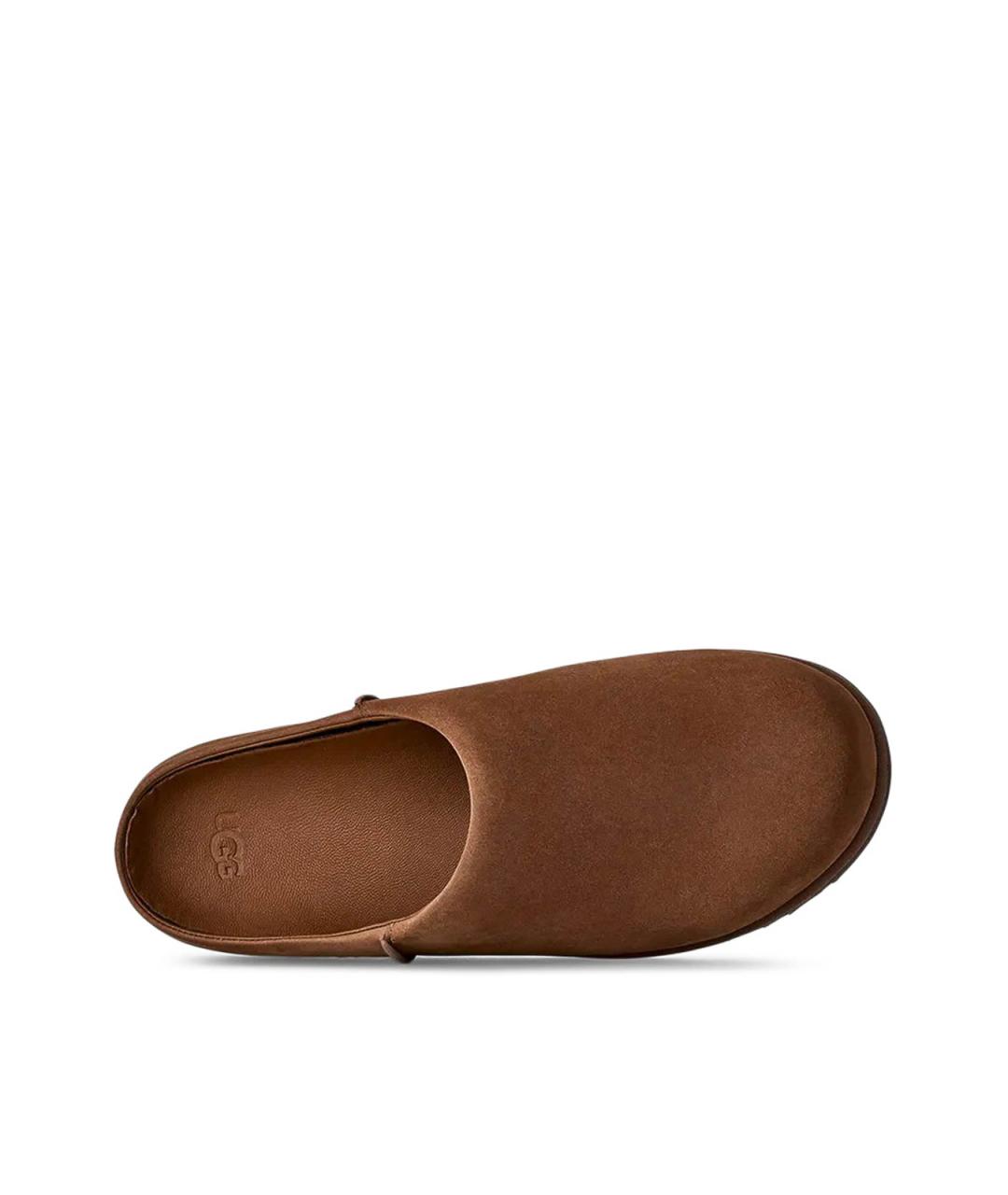 UGG Коричневые кожаные слипоны, фото 5