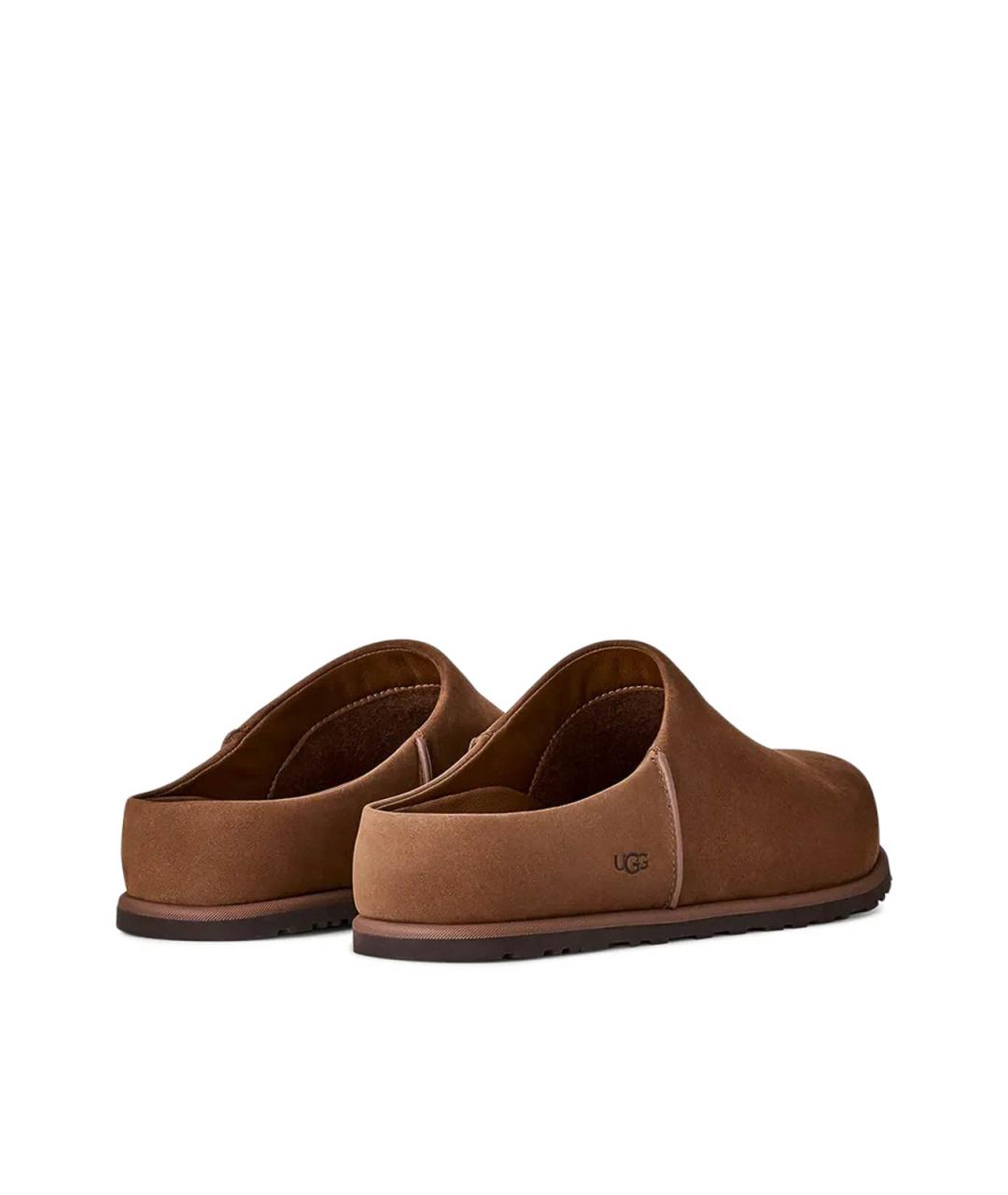UGG Коричневые кожаные слипоны, фото 3