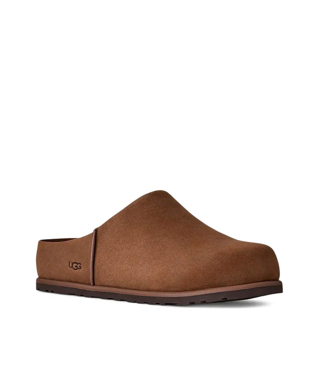 UGG Коричневые кожаные слипоны, фото 2
