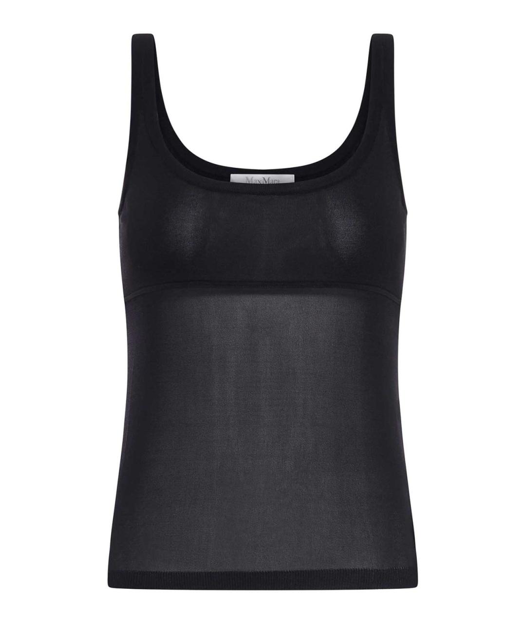 MAX MARA Черная вискозная майка, фото 1