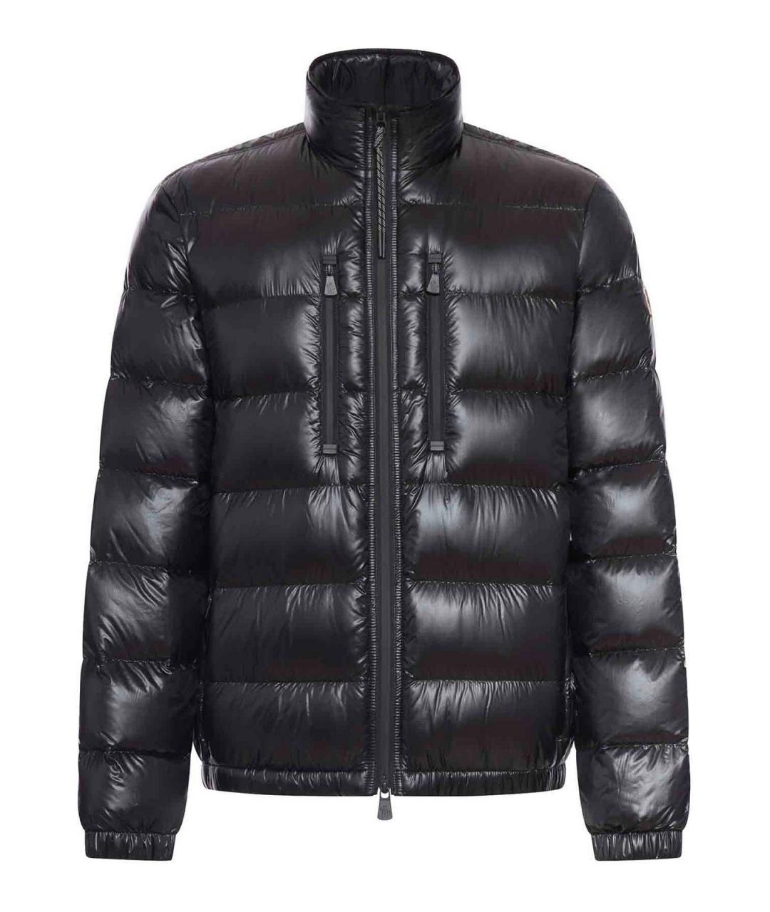 MONCLER Черный синтетический пуховик, фото 1