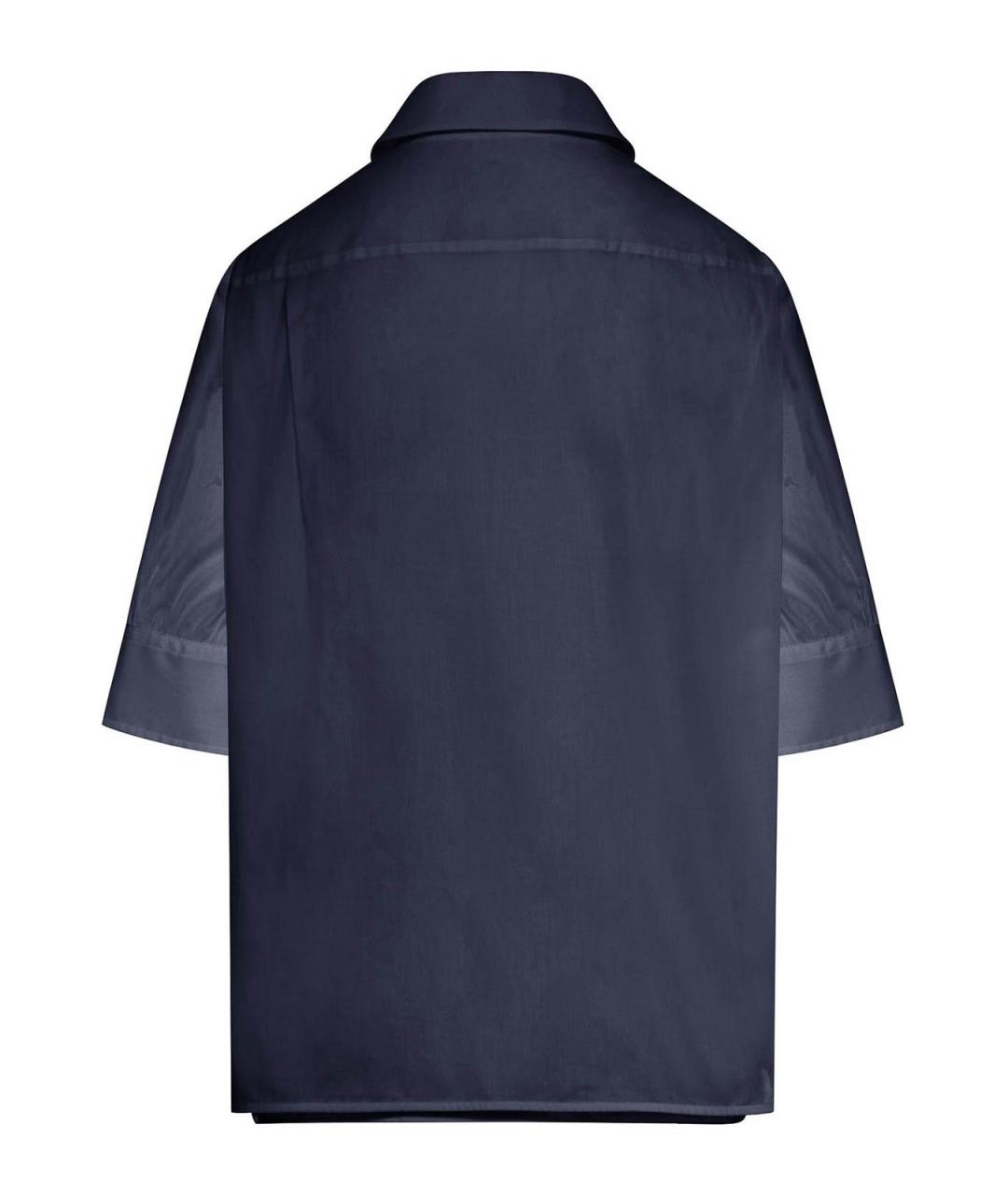 JIL SANDER Синяя хлопковая рубашка, фото 2