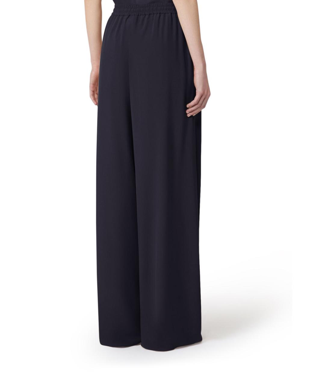 MAX MARA Синие шелковые брюки широкие, фото 3