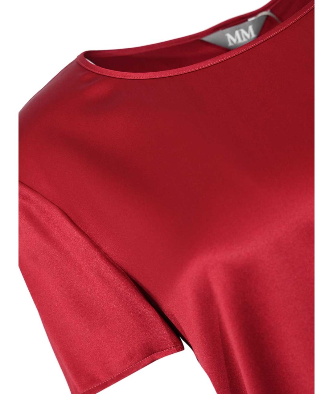 MAX MARA Красная шелковая блузы, фото 3
