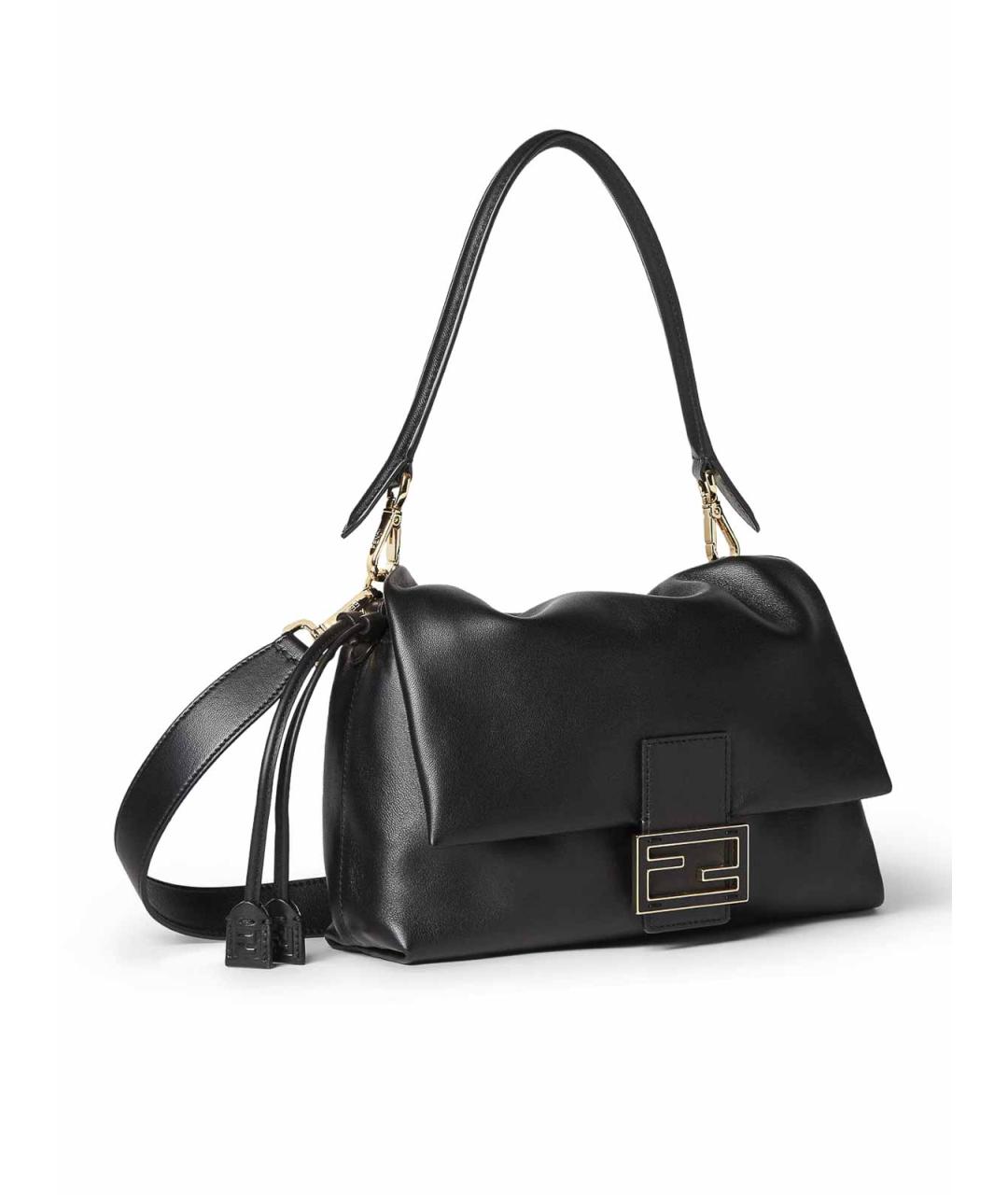 FENDI Черная кожаная сумка через плечо, фото 2