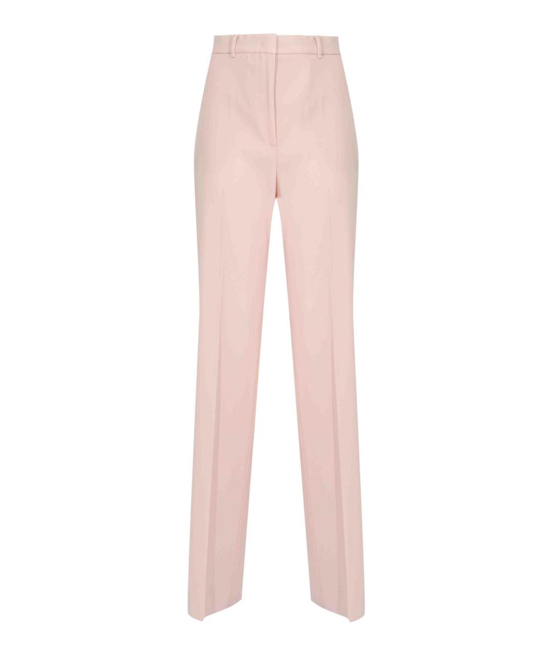 MAX MARA STUDIO Розовые шерстяные брюки широкие, фото 1