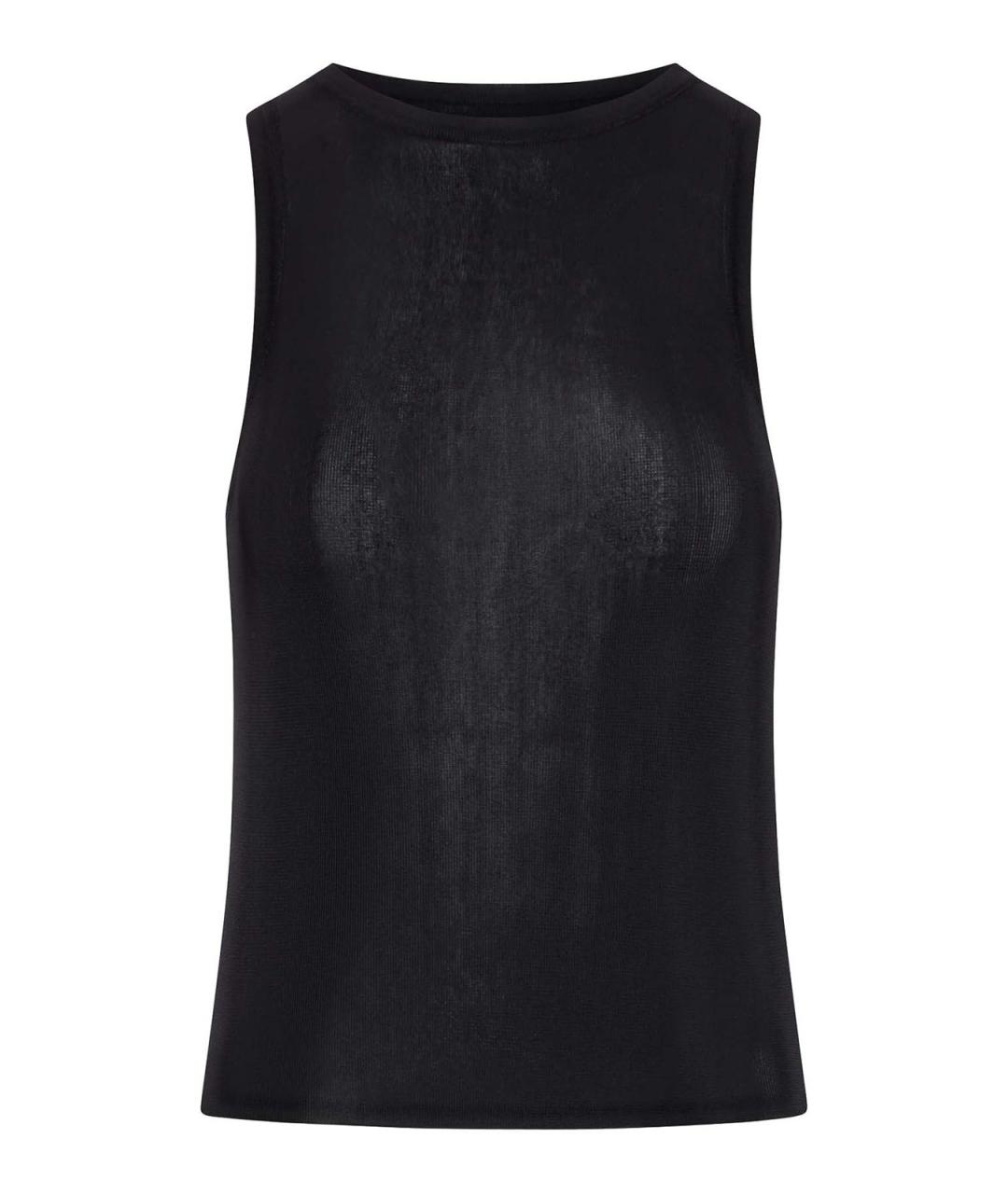 SAINT LAURENT Черная вискозная майка, фото 1