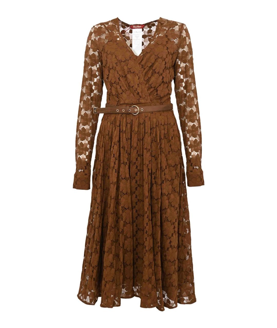 MAX MARA STUDIO Коричневое полиамидовое повседневное платье, фото 1