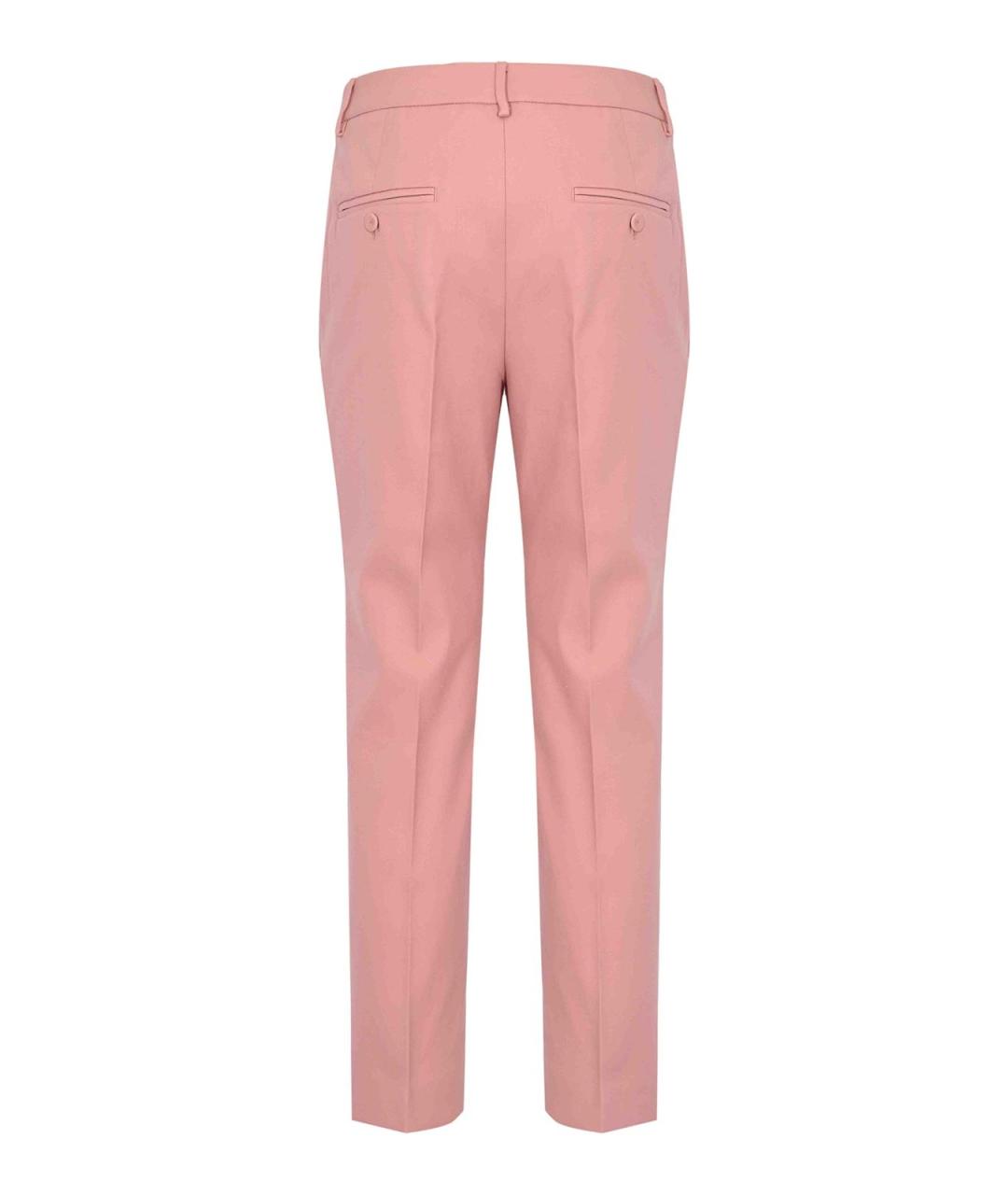 WEEKEND MAX MARA Бежевые хлопковые прямые брюки, фото 2