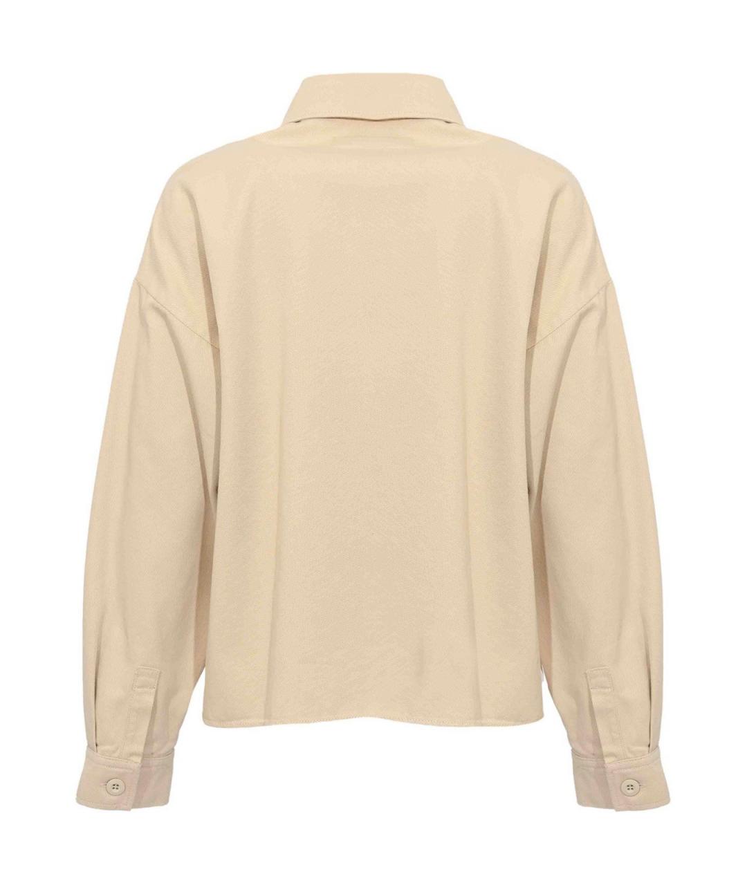 WEEKEND MAX MARA Бежевая хлопковая рубашка, фото 2