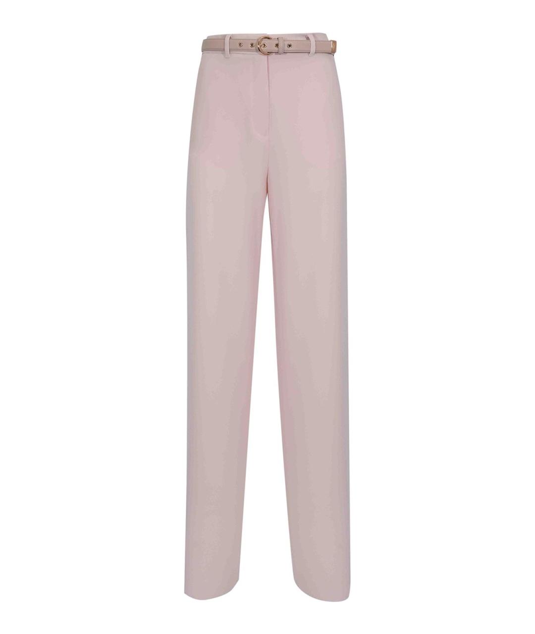 MAX MARA STUDIO Бежевые кожаные прямые брюки, фото 1