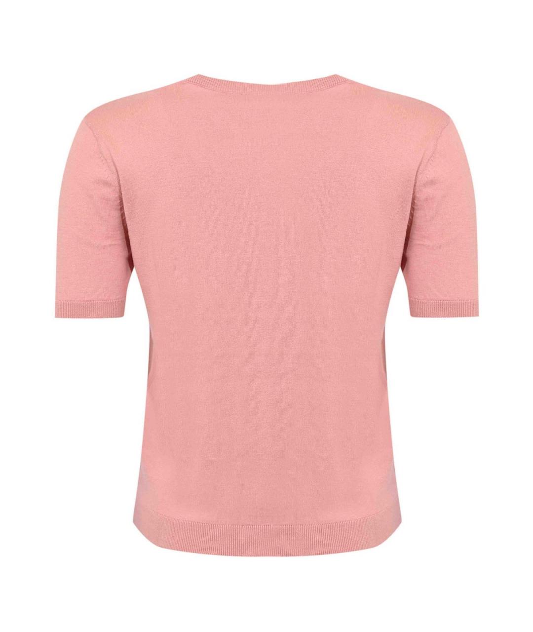 WEEKEND MAX MARA Розовый хлопковый джемпер / свитер, фото 2
