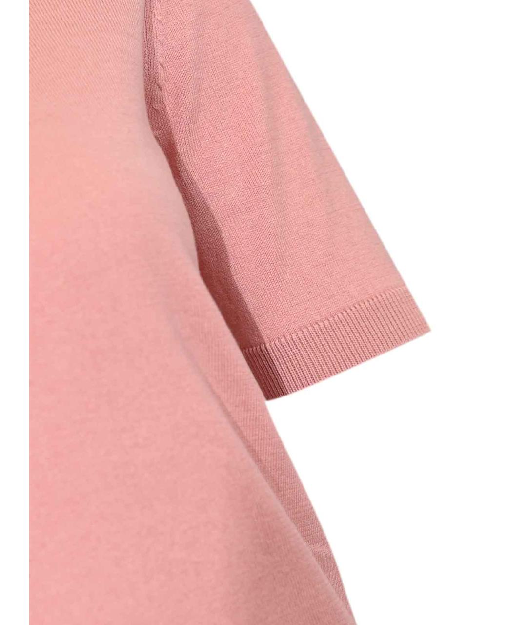 WEEKEND MAX MARA Розовый хлопковый джемпер / свитер, фото 3