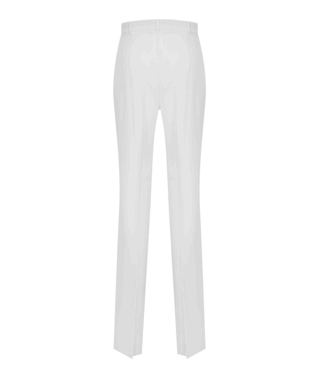 MAX MARA STUDIO Белые шерстяные брюки широкие, фото 2