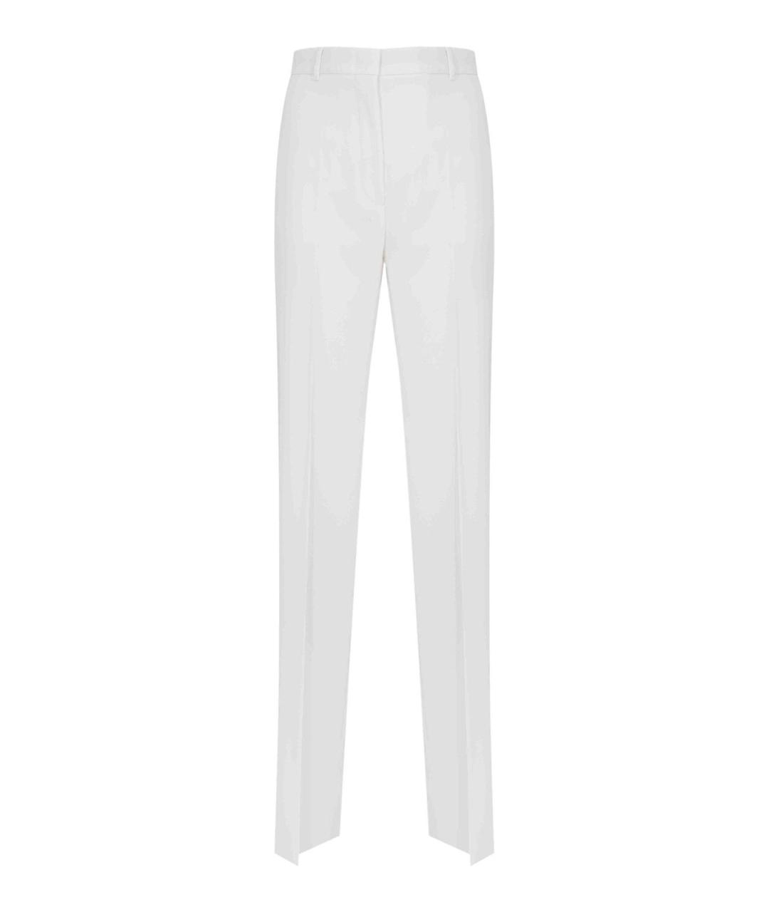 MAX MARA STUDIO Белые шерстяные брюки широкие, фото 1