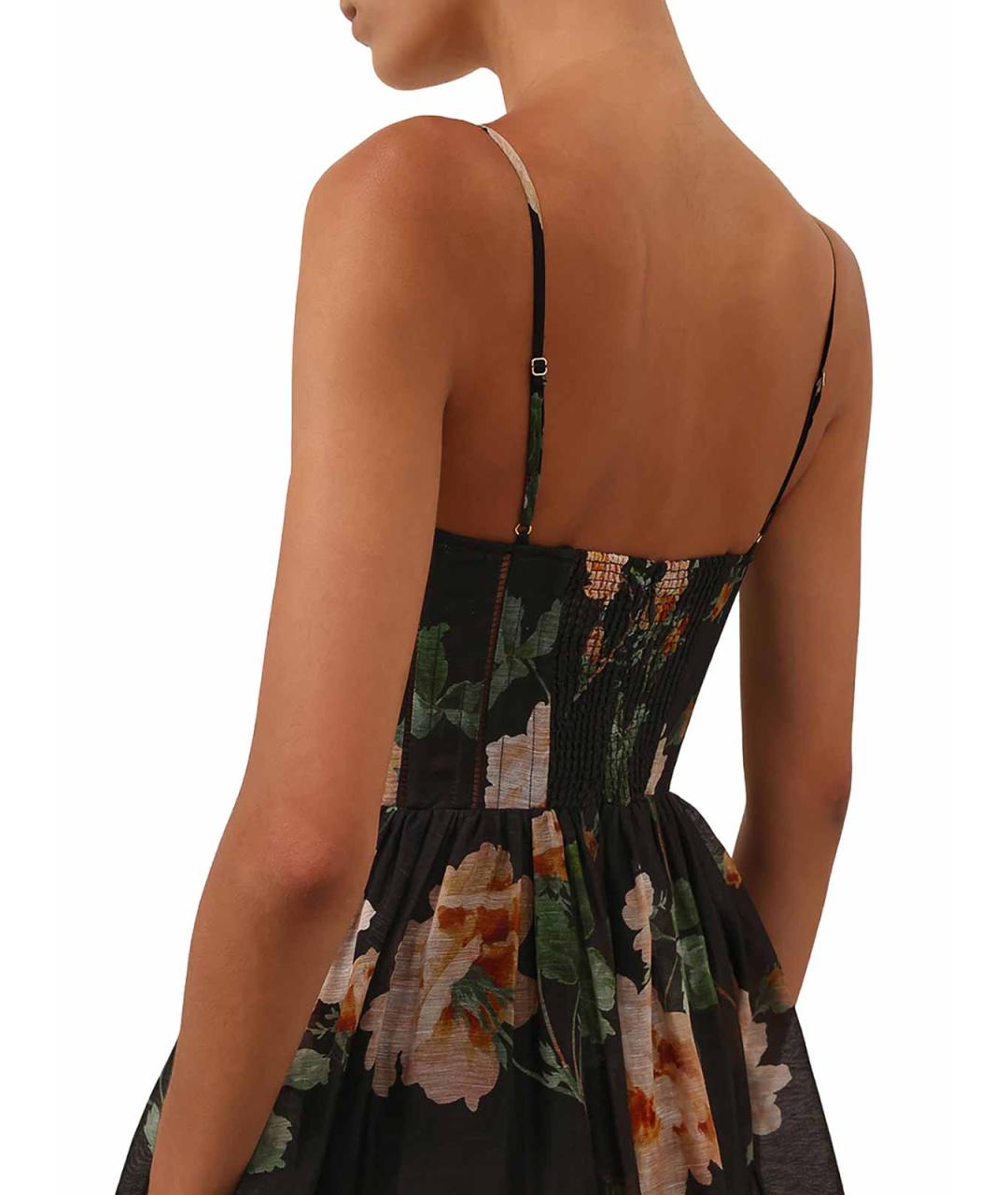 ZIMMERMANN Черное льняное коктейльное платье, фото 5