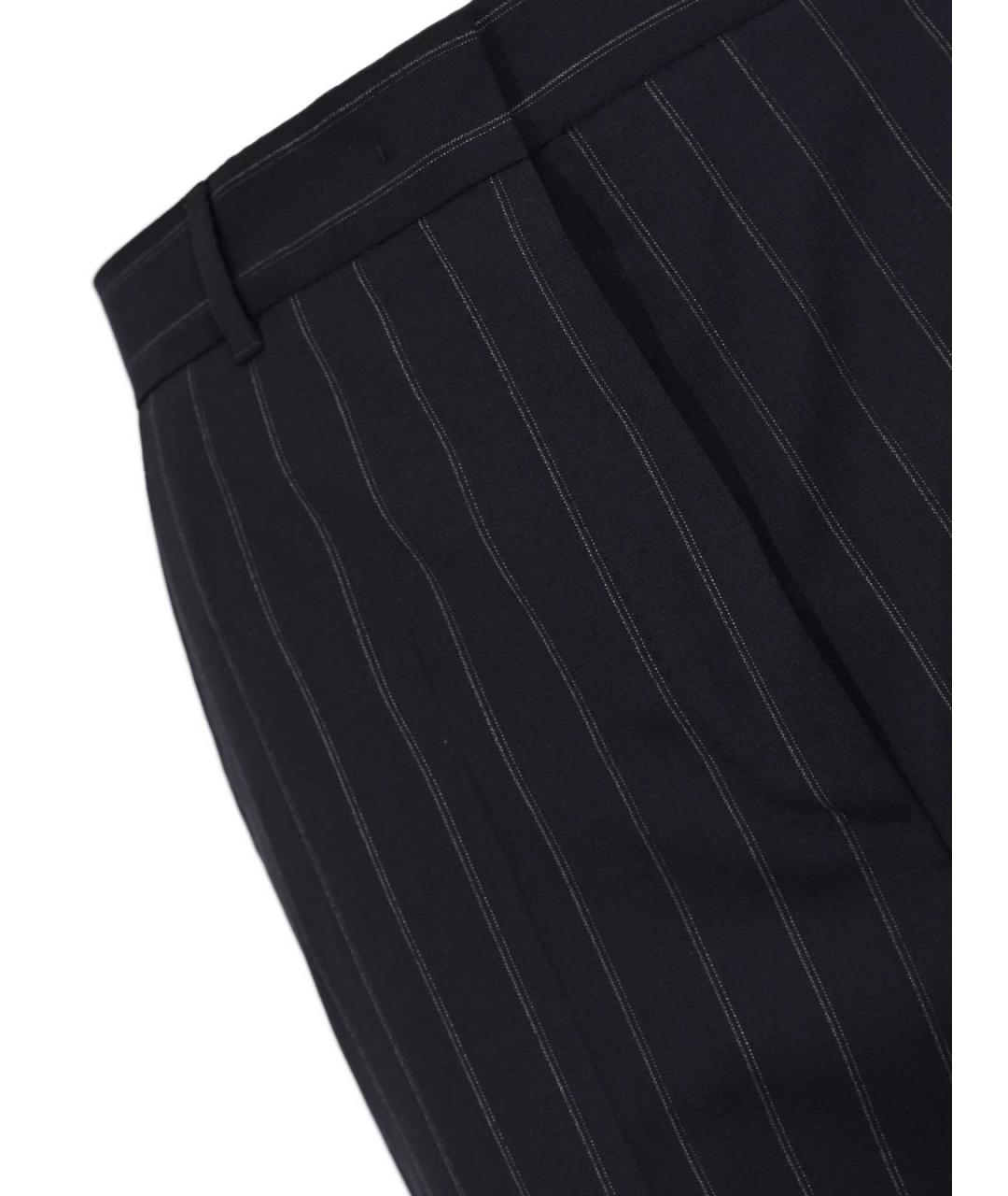 MAX MARA STUDIO Синие шерстяные прямые брюки, фото 3