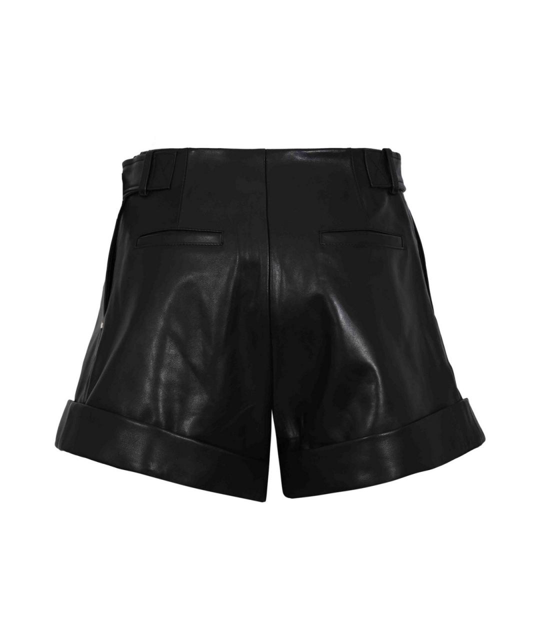 SPORTMAX Черные кожаные брюки узкие, фото 2