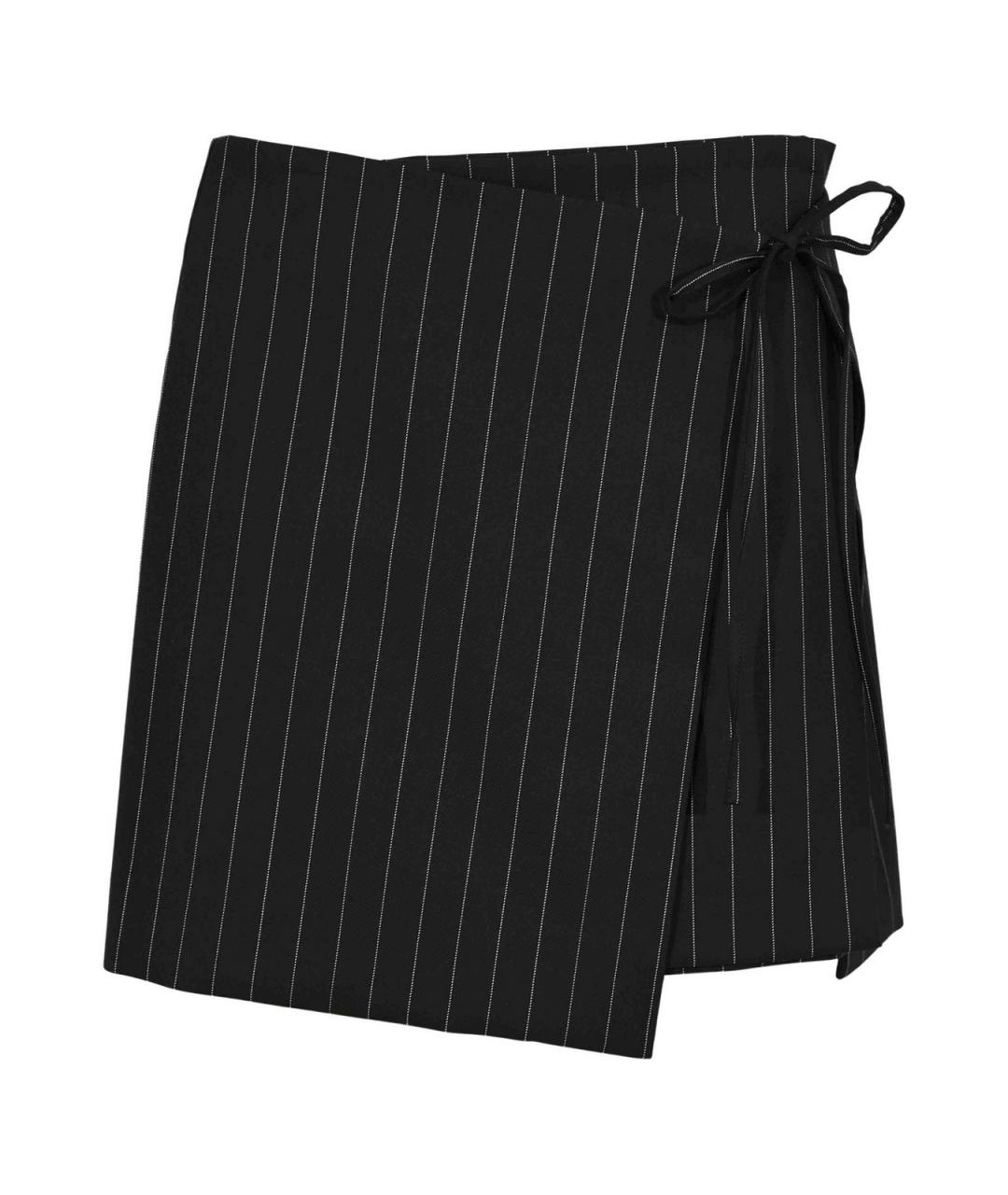 SPORTMAX Черная шерстяная юбка мини, фото 1