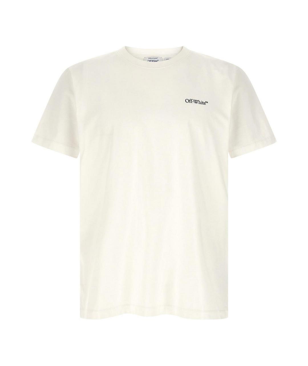 OFF-WHITE Белая хлопковая футболка, фото 1
