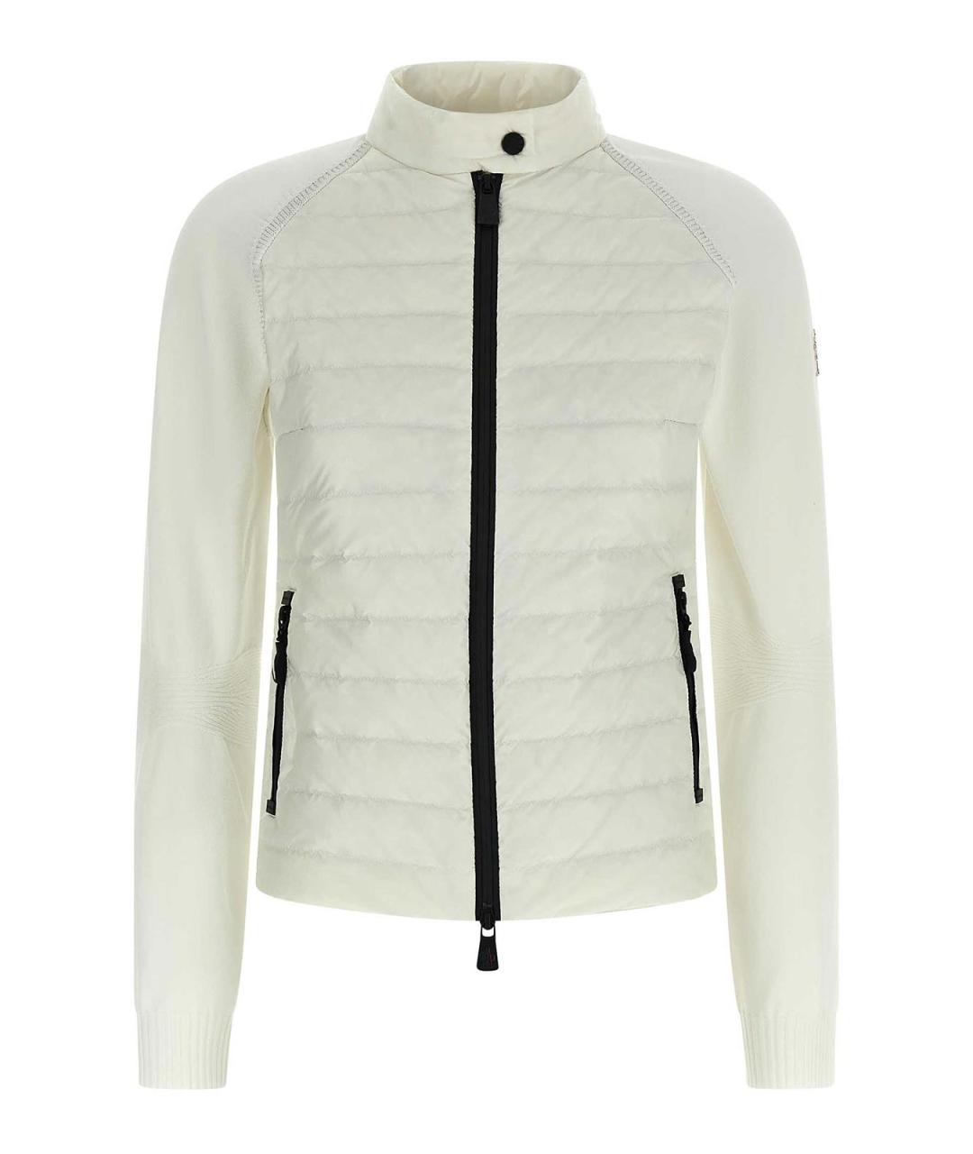 MONCLER Белая вискозная куртка, фото 1