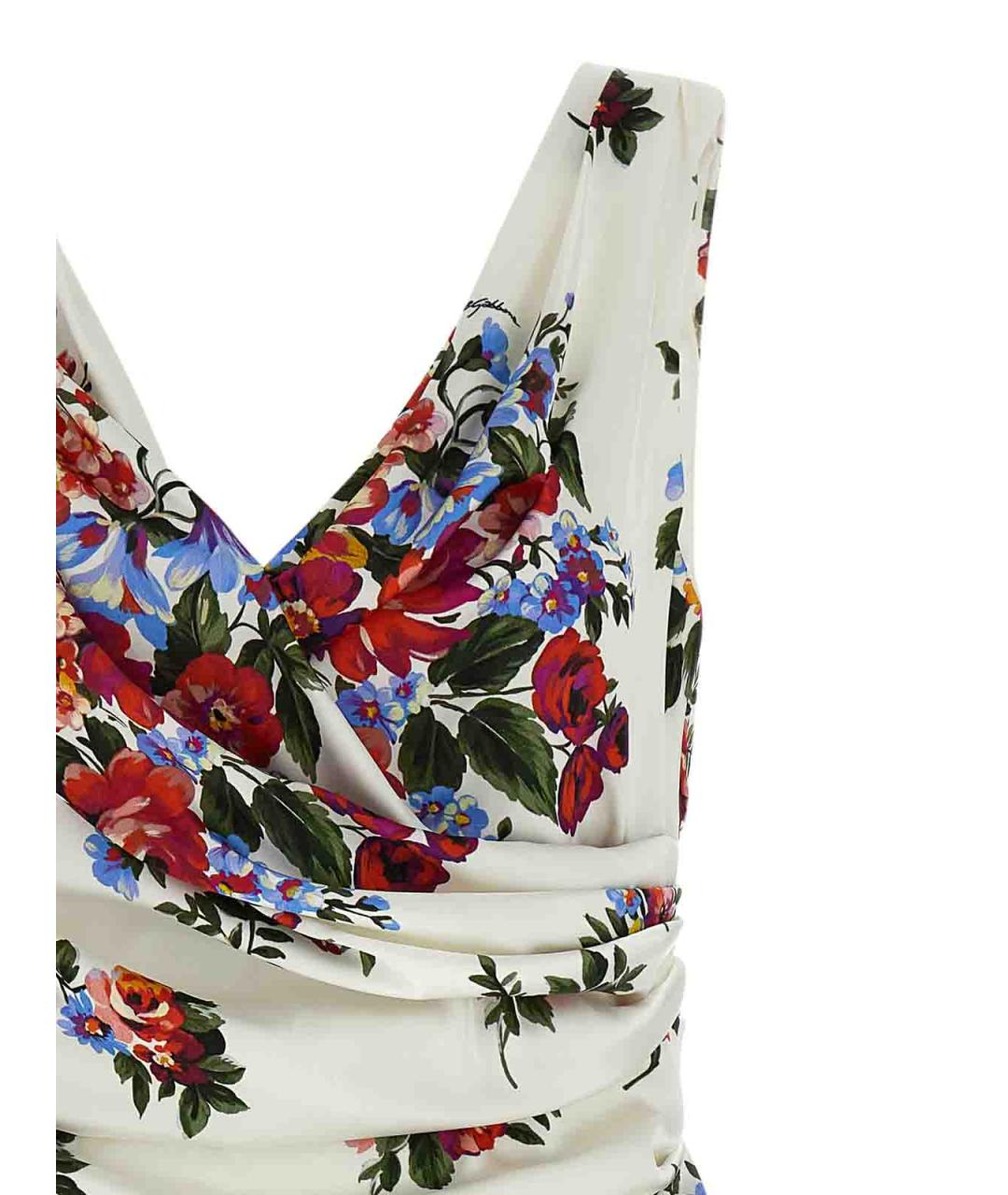 DOLCE&GABBANA Белое вискозное повседневное платье, фото 3