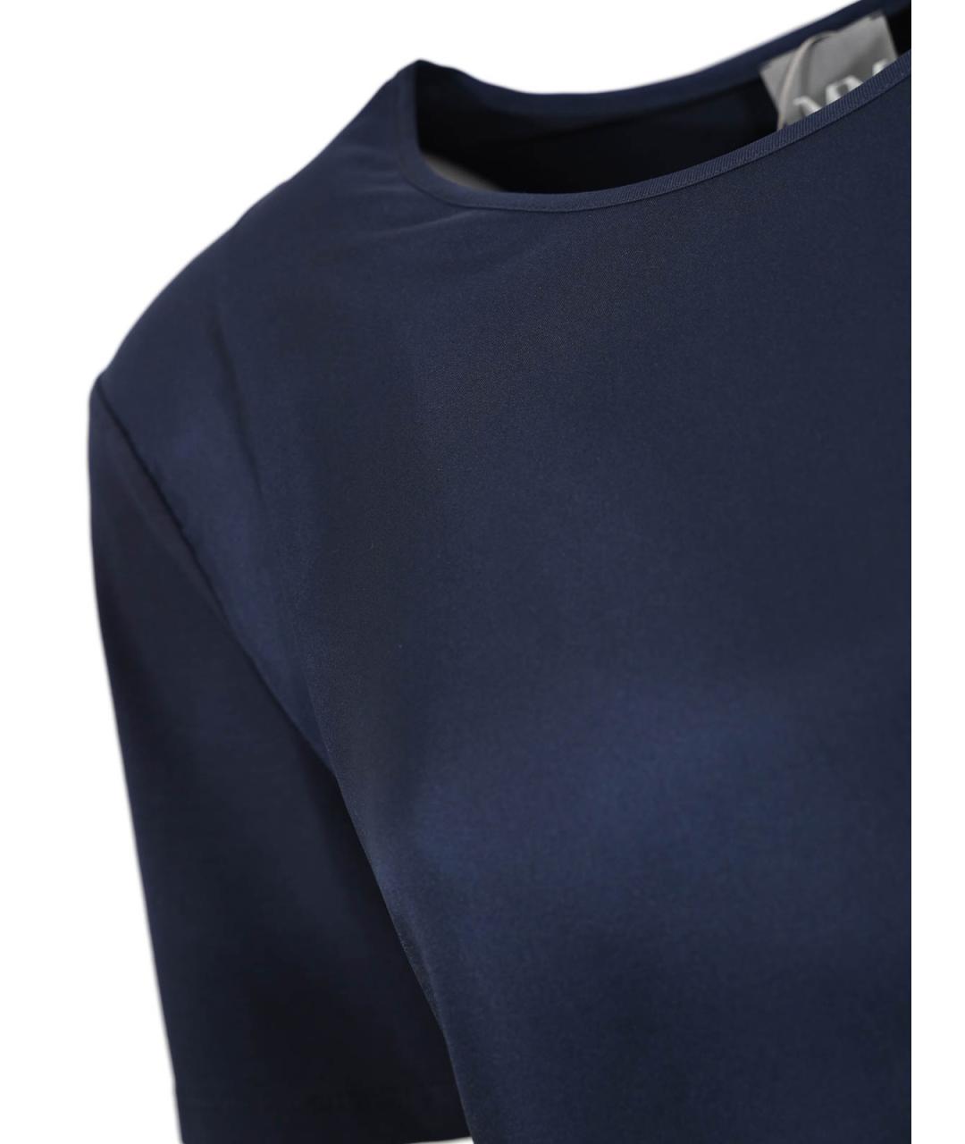 MAX MARA Синяя хлопковая футболка, фото 3