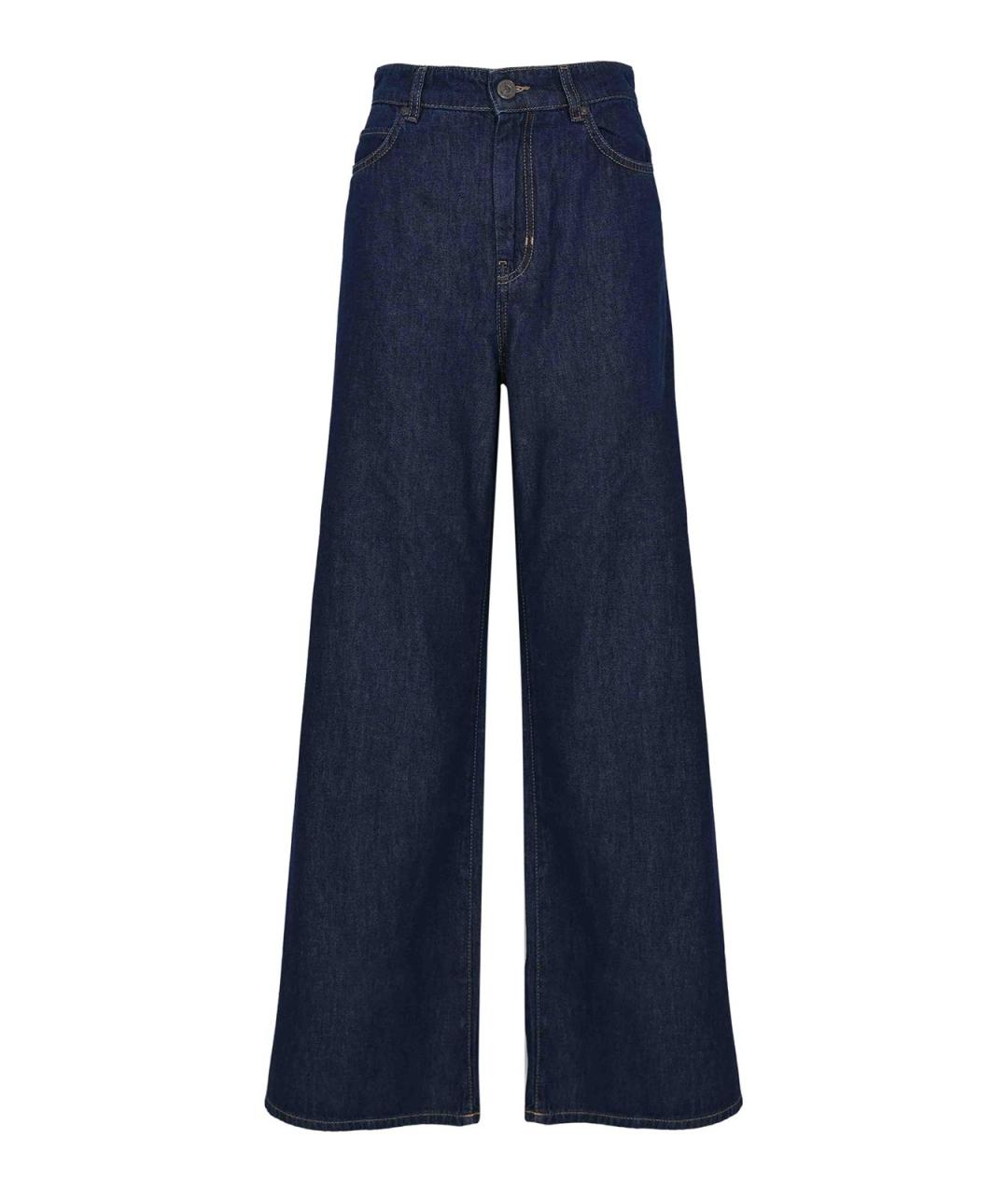 WEEKEND MAX MARA Синие хлопковые прямые джинсы, фото 1