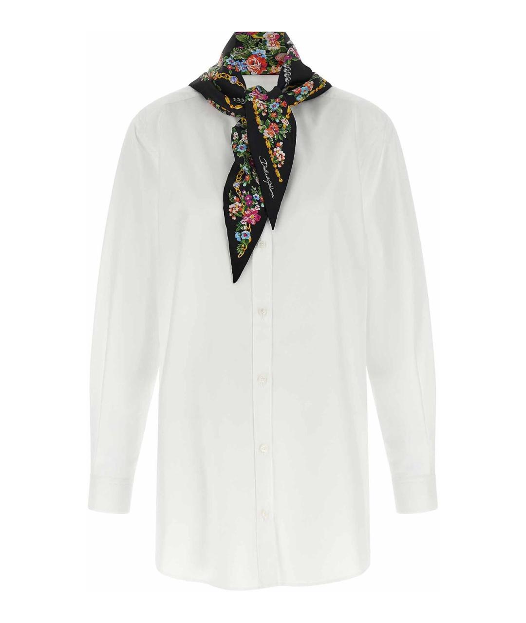 DOLCE&GABBANA Белая хлопковая рубашка, фото 1