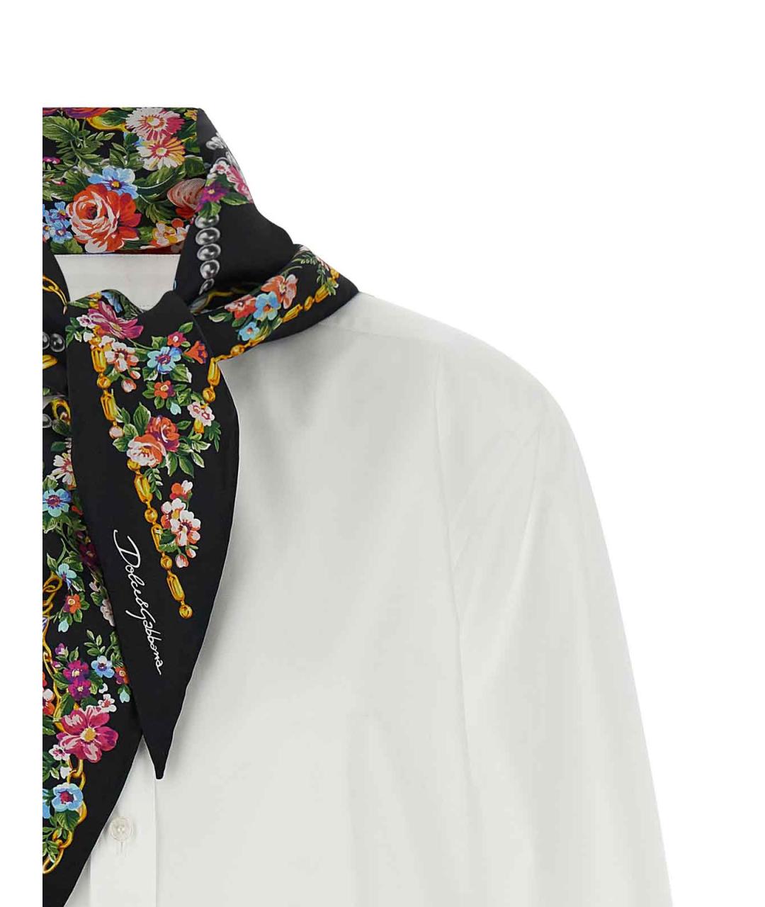 DOLCE&GABBANA Белая хлопковая рубашка, фото 4