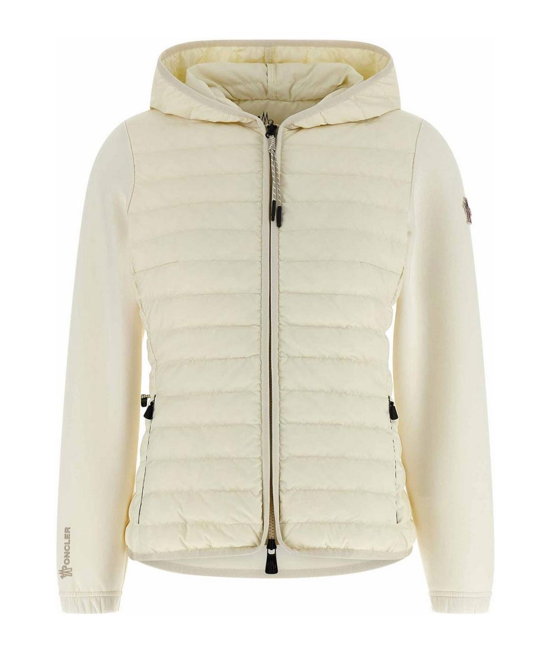 MONCLER Белая полиэстеровая куртка, фото 1