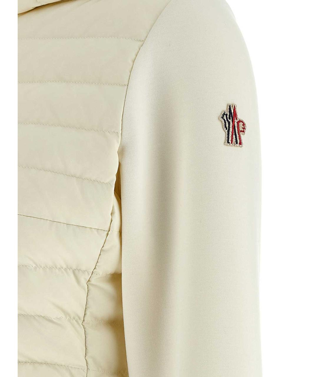 MONCLER Белая полиэстеровая куртка, фото 5