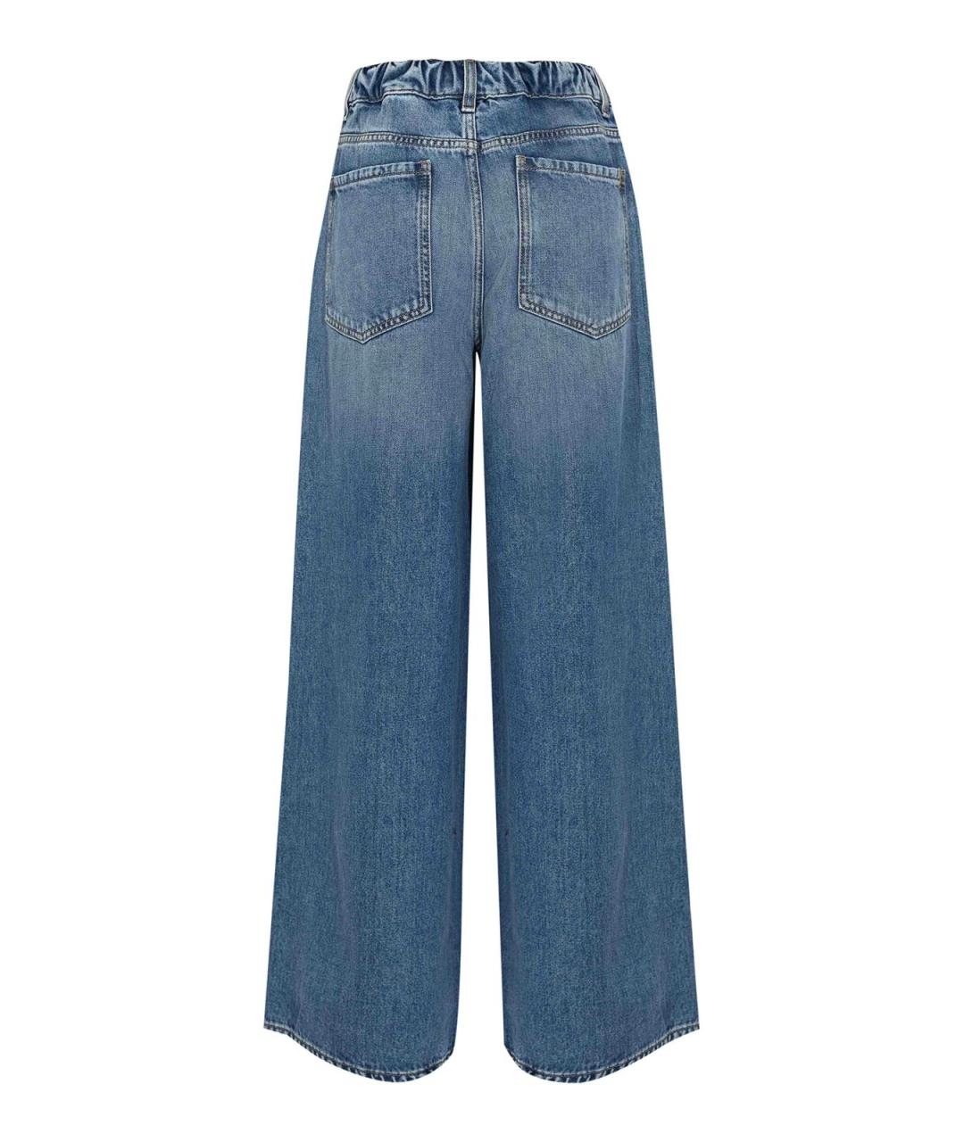 WEEKEND MAX MARA Синие хлопковые прямые джинсы, фото 2