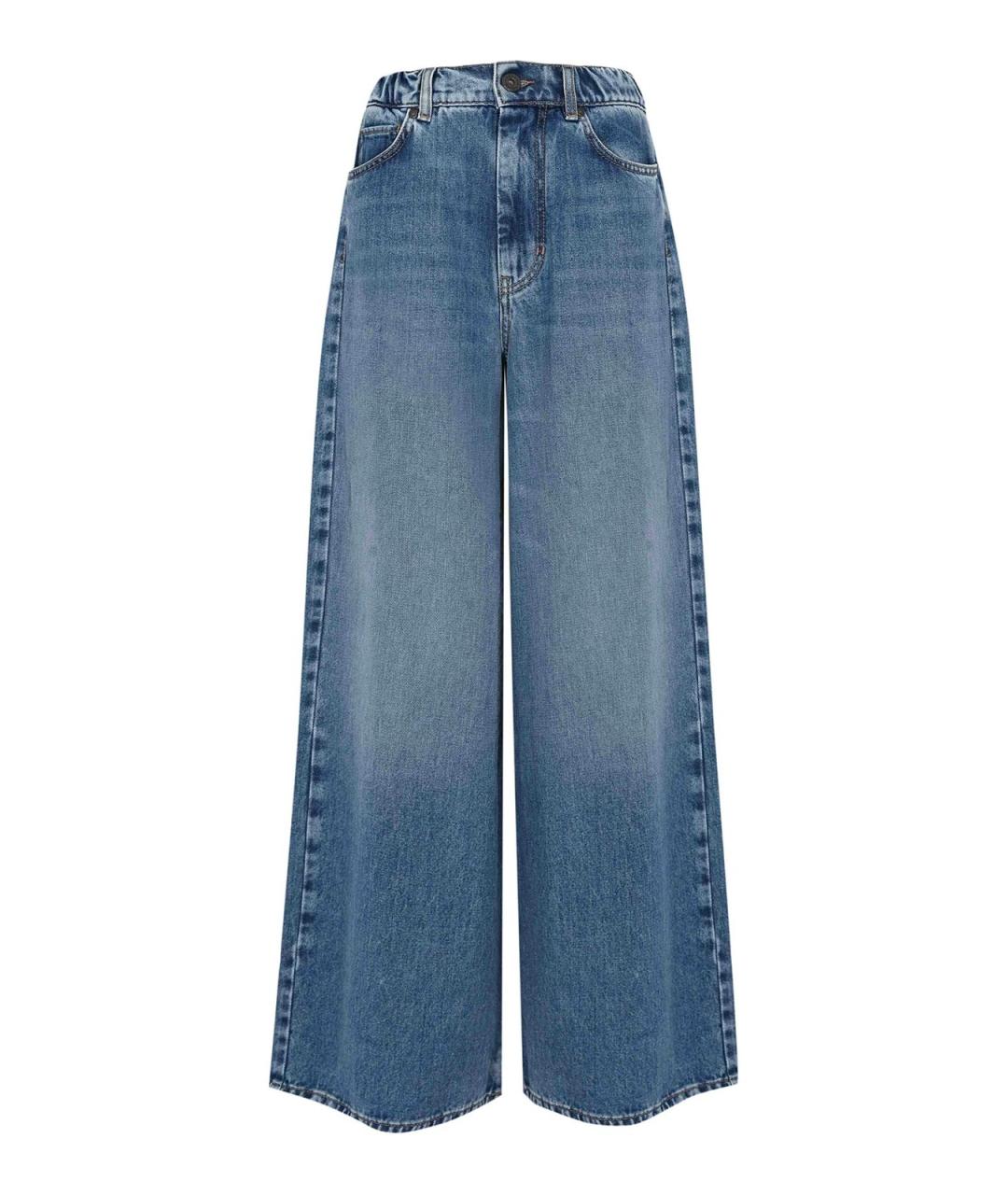 WEEKEND MAX MARA Синие хлопковые прямые джинсы, фото 1