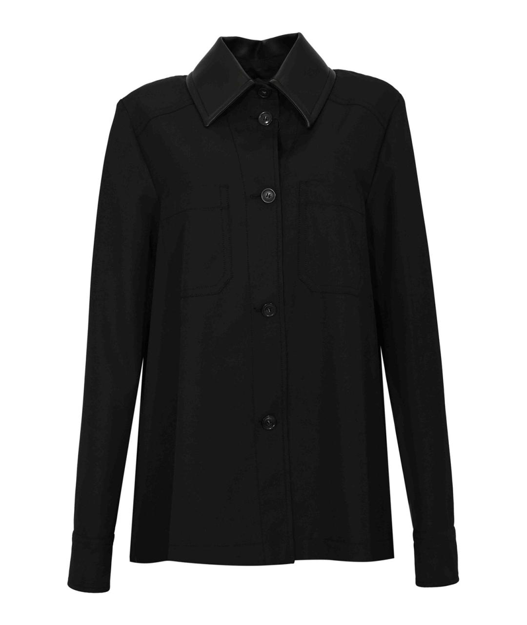 SPORTMAX Черная хлопковая рубашка, фото 1