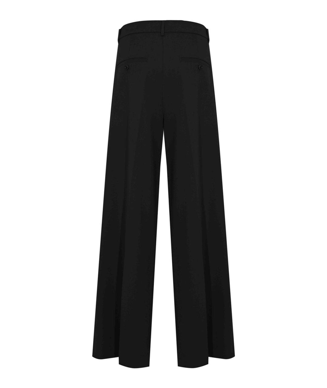 WEEKEND MAX MARA Черные шерстяные брюки широкие, фото 2