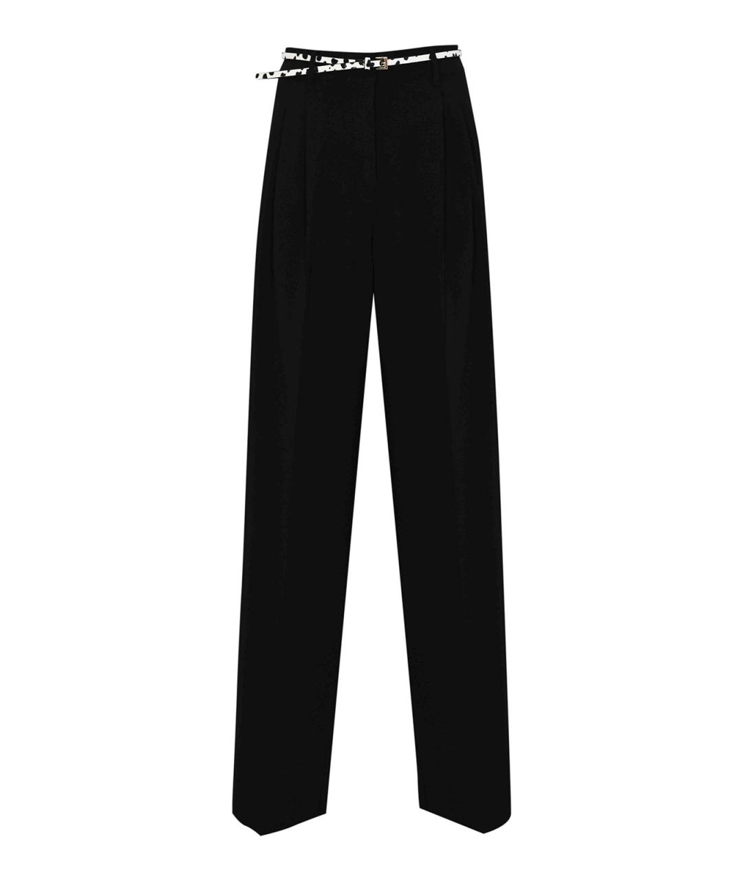 MAX MARA STUDIO Черные полиэстеровые брюки широкие, фото 1