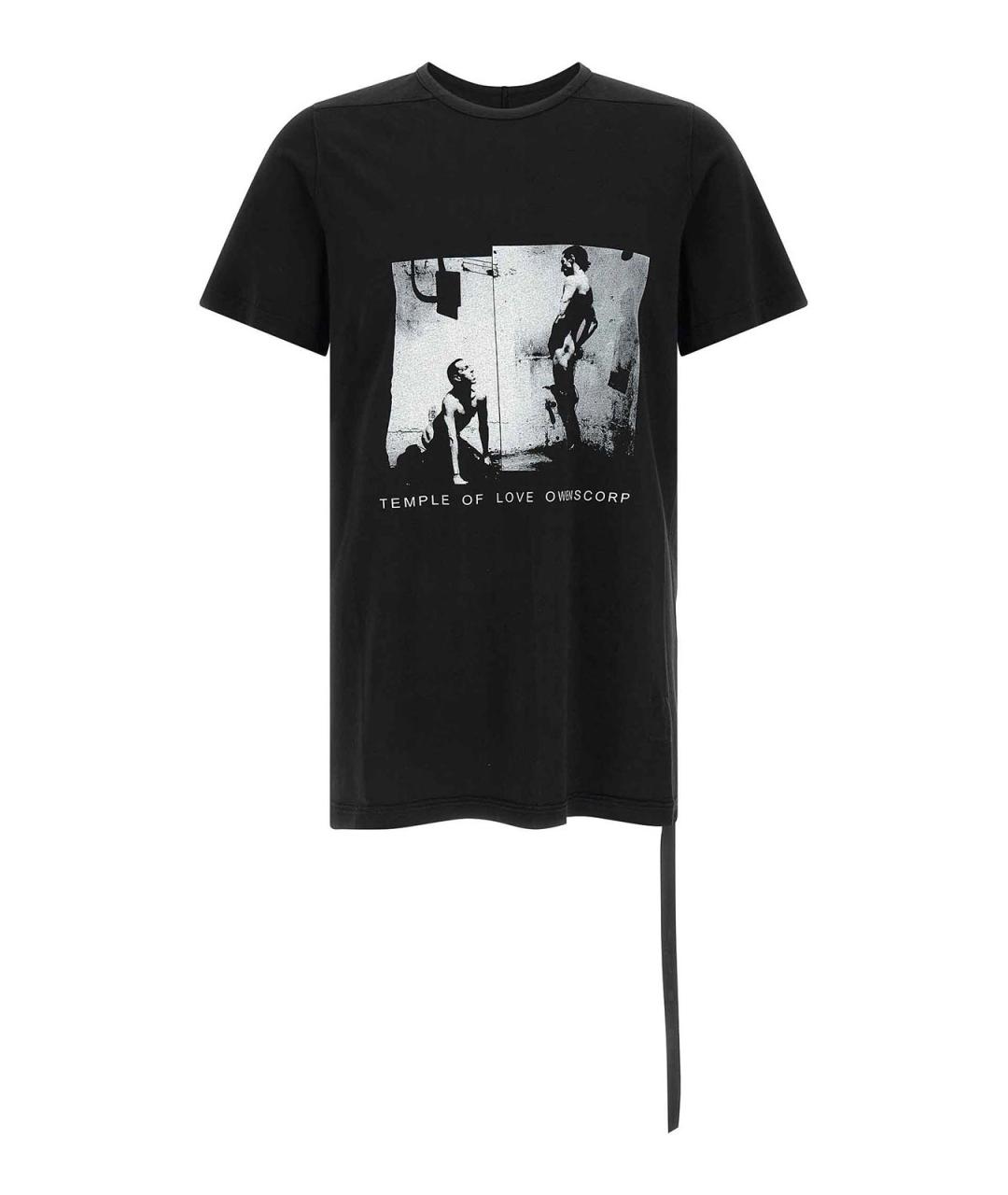 RICK OWENS DRKSHDW Черная хлопковая футболка, фото 1