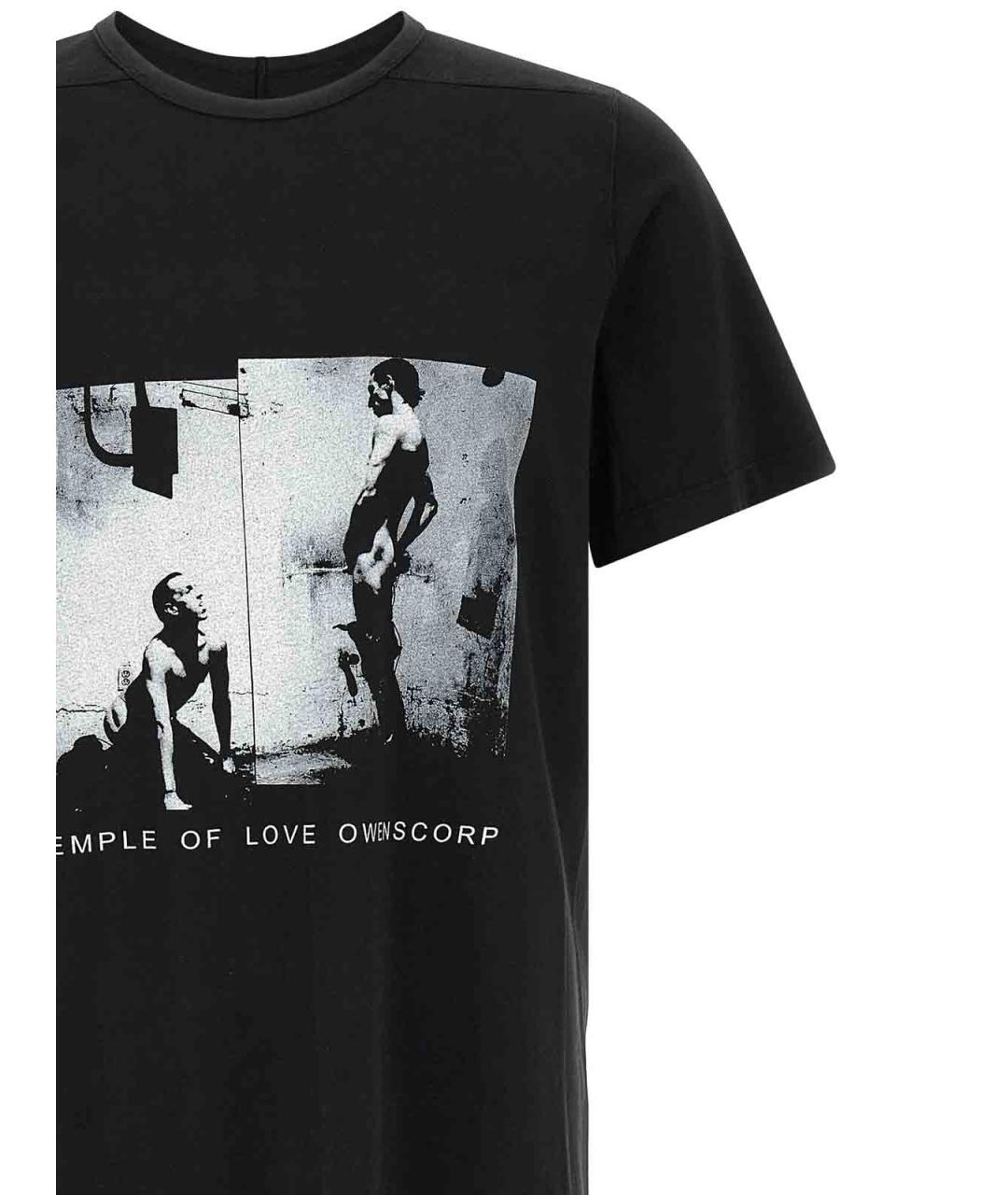 RICK OWENS DRKSHDW Черная хлопковая футболка, фото 3