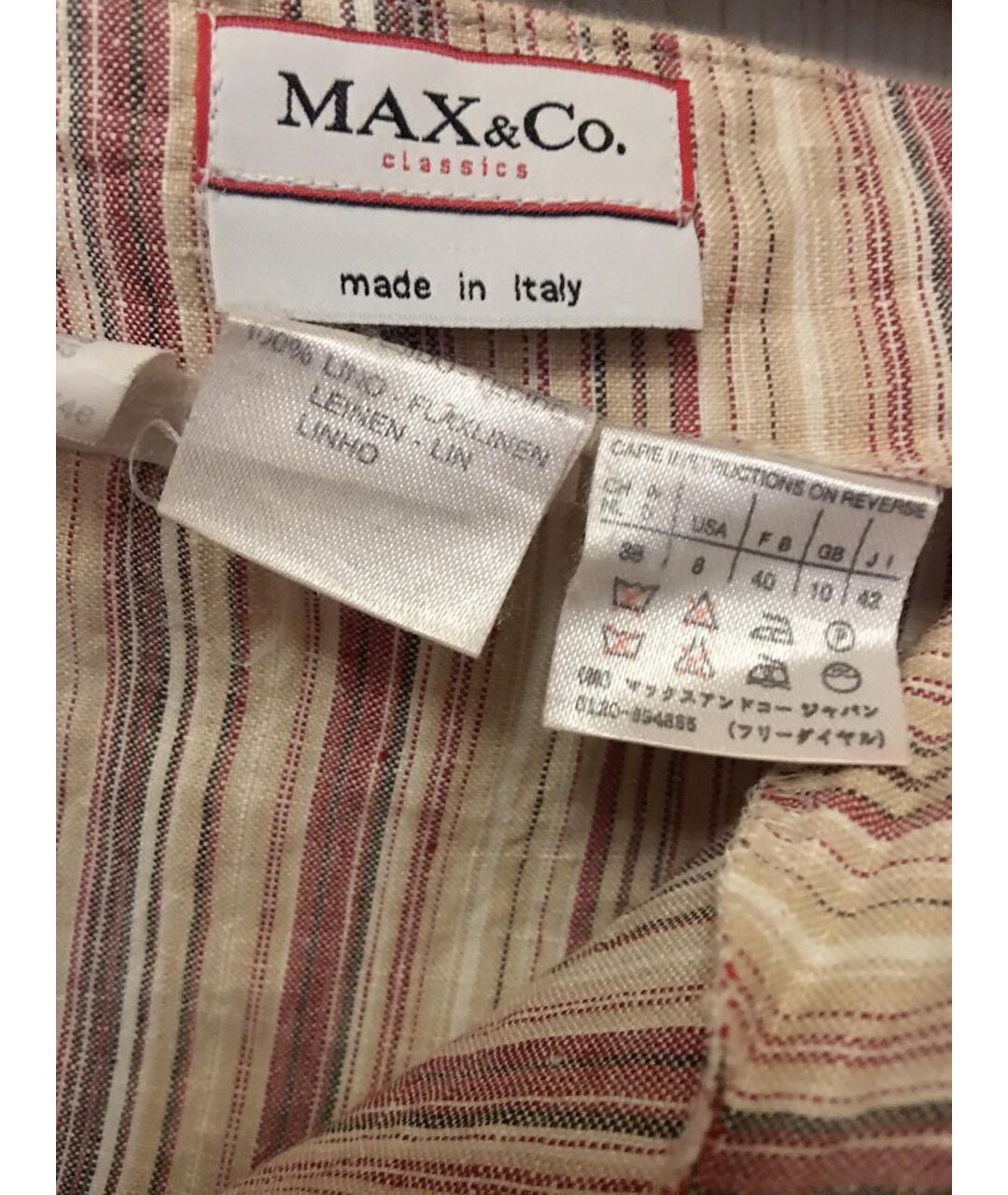 MAX&CO Мульти льняная юбка миди, фото 4
