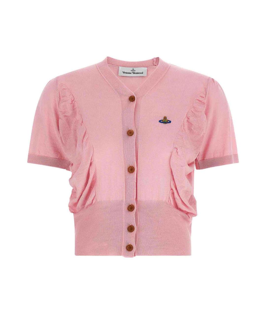 VIVIENNE WESTWOOD Розовый шерстяной кардиган, фото 1