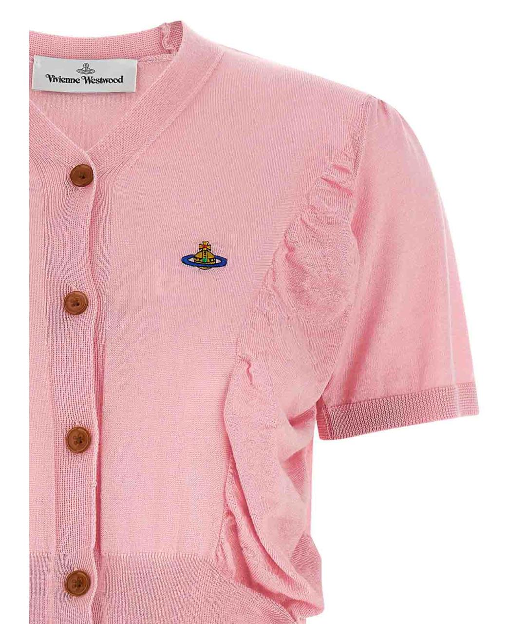 VIVIENNE WESTWOOD Розовый шерстяной кардиган, фото 3