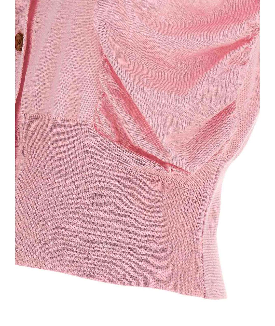 VIVIENNE WESTWOOD Розовый шерстяной кардиган, фото 4