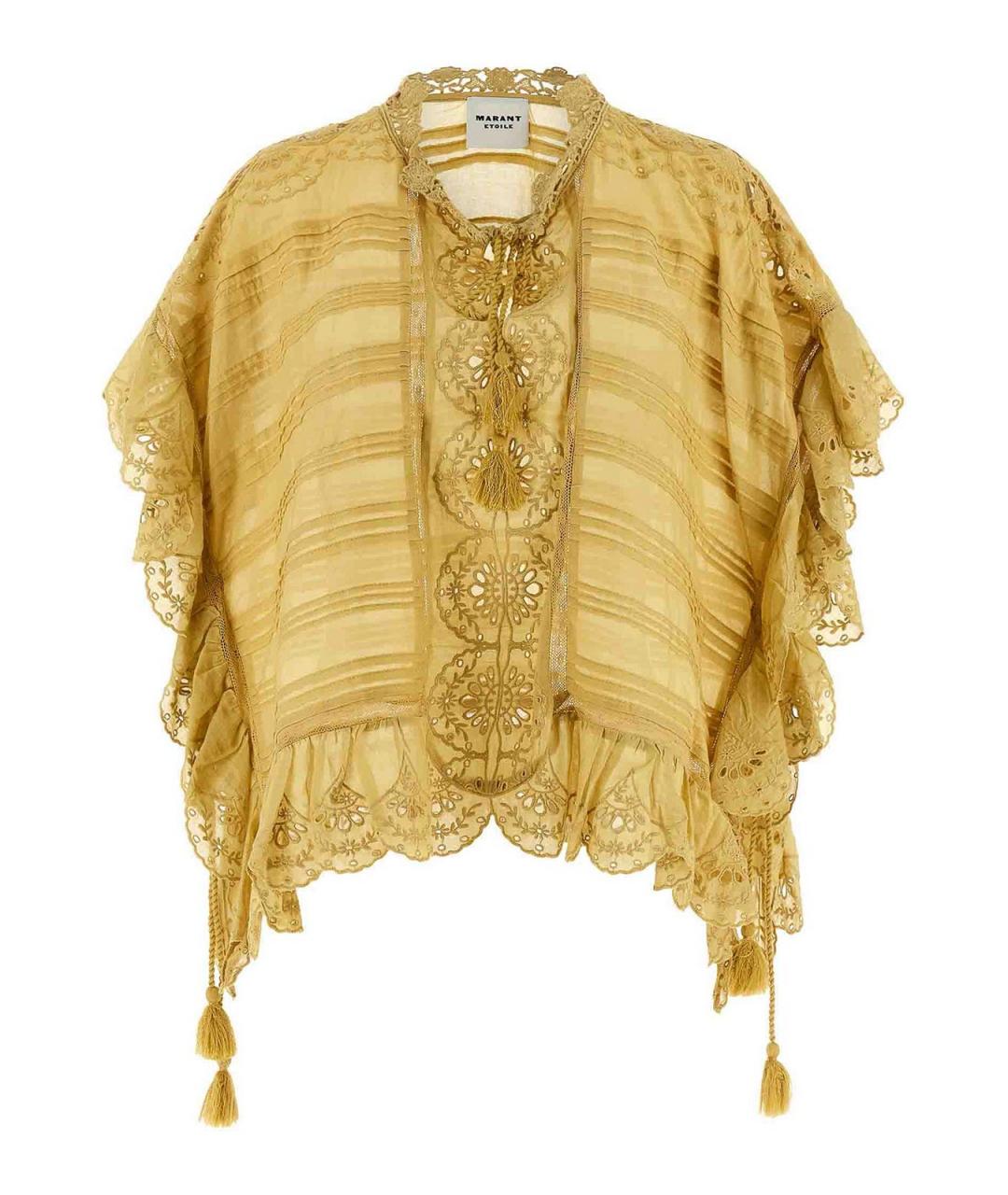 ISABEL MARANT Желтая хлопковая майка, фото 1