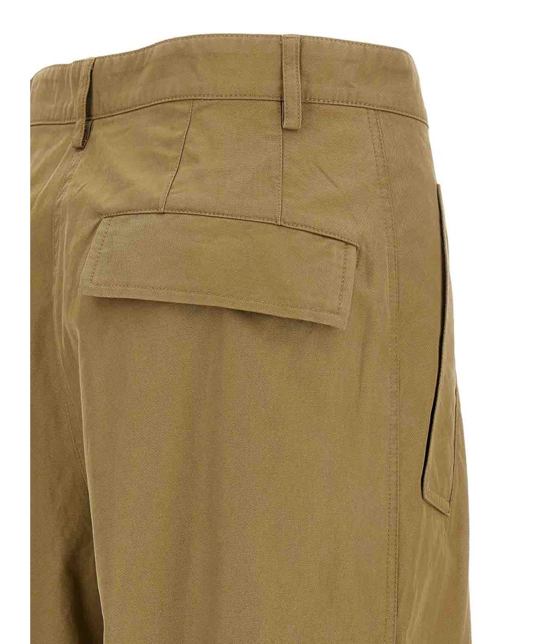 DRIES VAN NOTEN Хаки хлопковые прямые брюки, фото 4