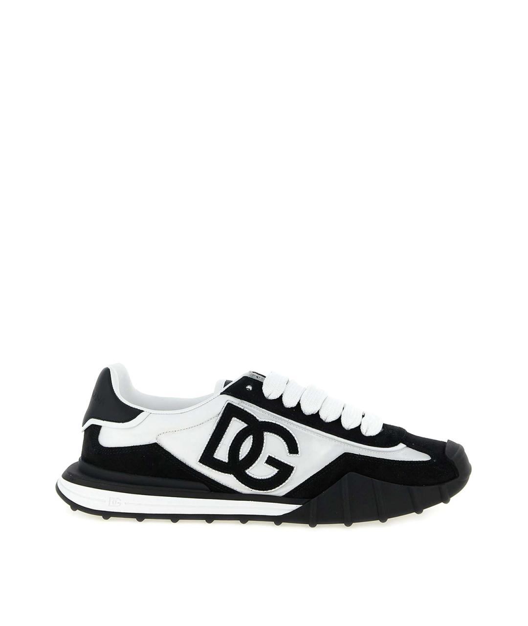 DOLCE&GABBANA Белые замшевые низкие кроссовки / кеды, фото 1