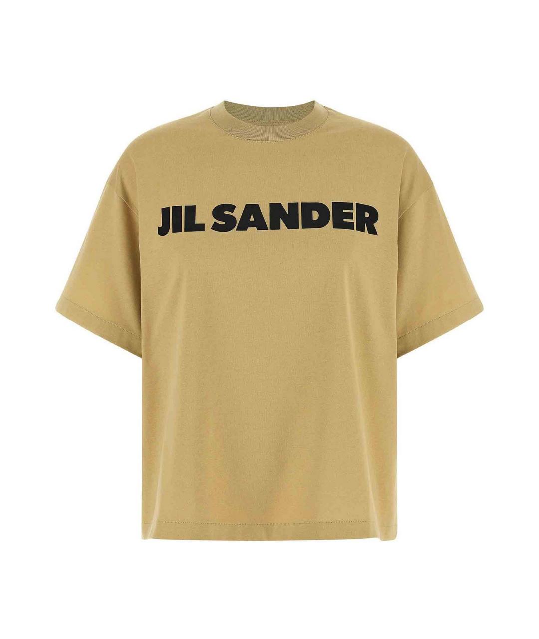 JIL SANDER Бежевая хлопковая футболка, фото 1