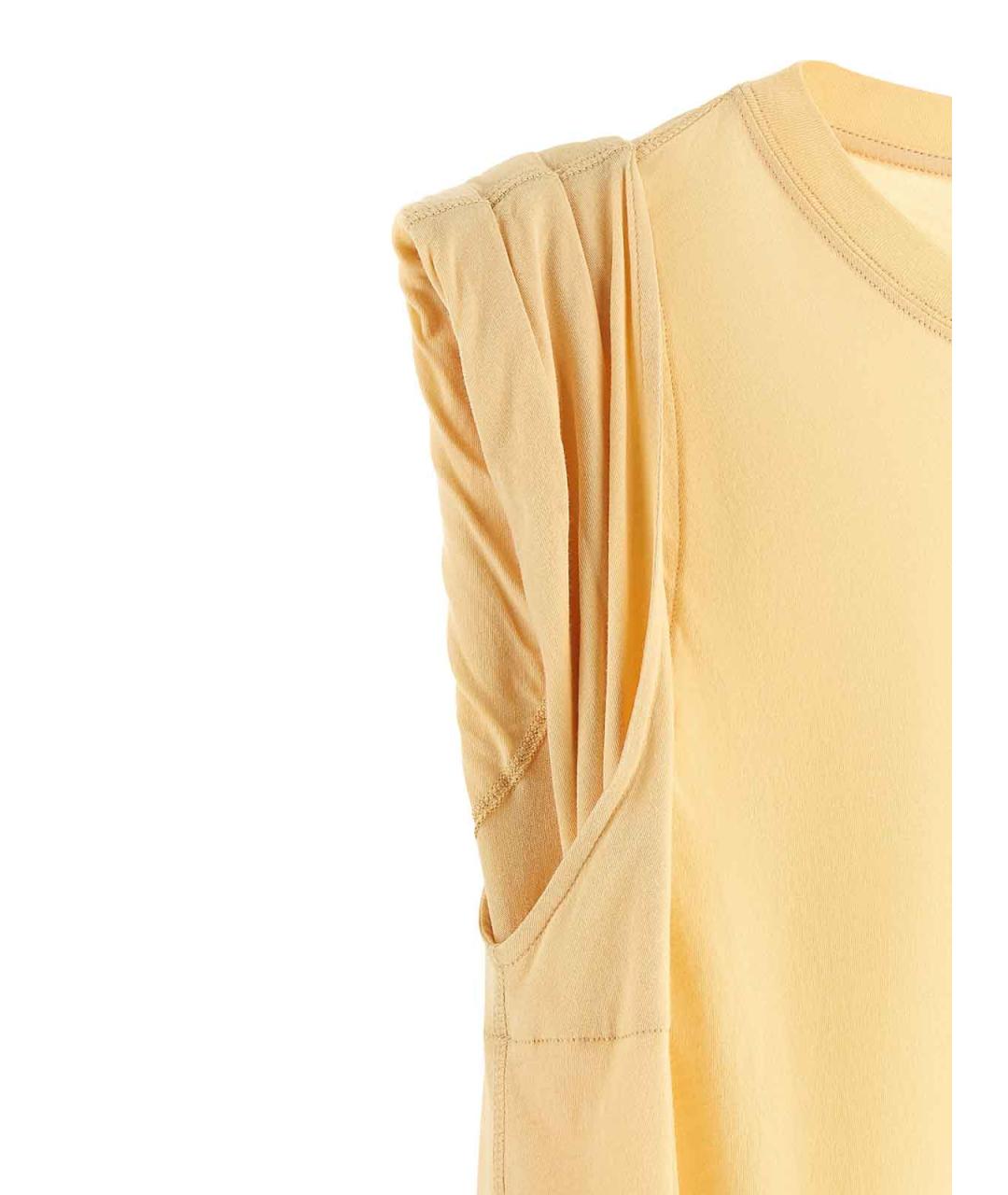 DRIES VAN NOTEN Желтое хлопковое повседневное платье, фото 4