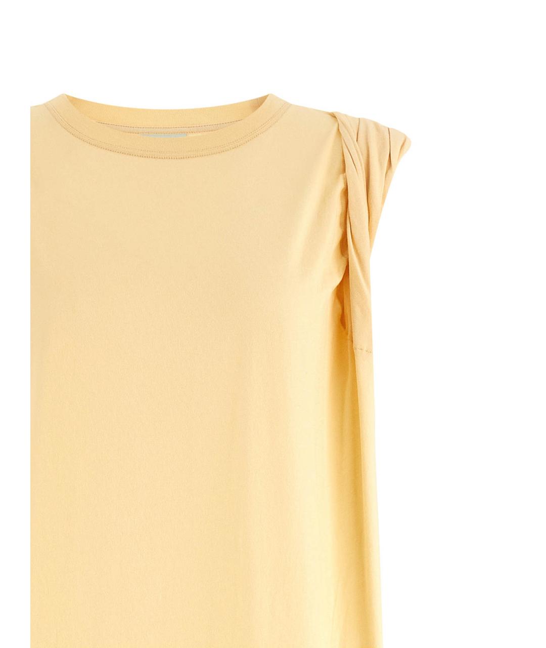 DRIES VAN NOTEN Желтое хлопковое повседневное платье, фото 3